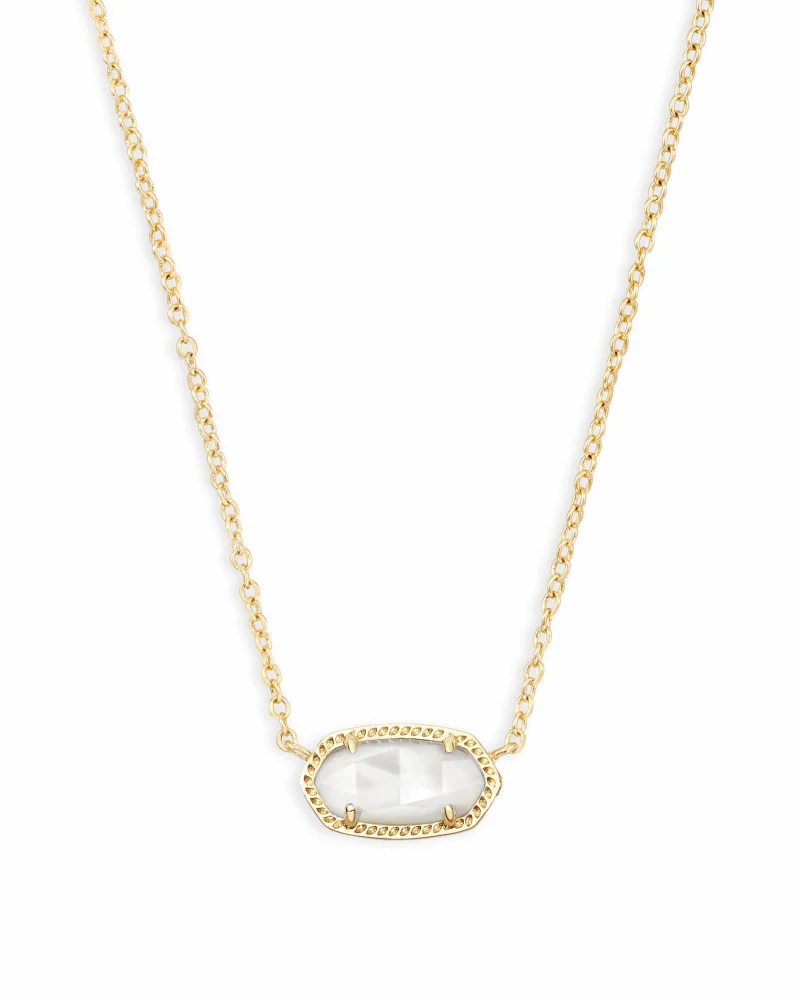 Elisa Gold Pendant Necklace in Ivory Pearl | Kendra Scott