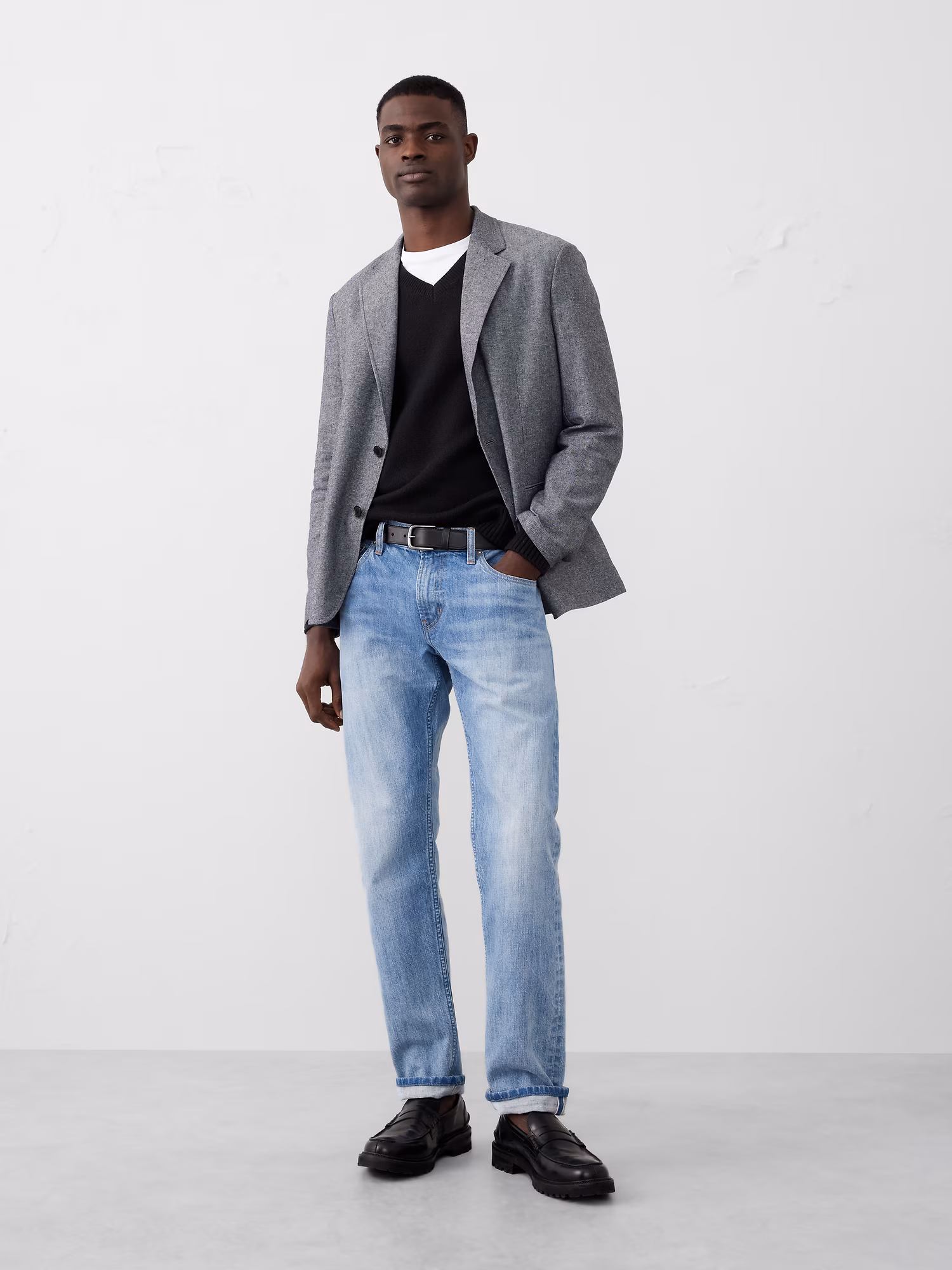 Tailored-Fit Linen-Blend Twill Jacket